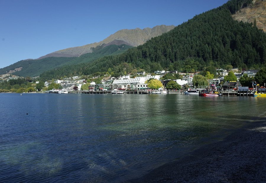 Queenstown waterfront and town